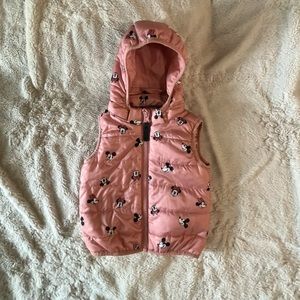 H & M x Disney Baby Girl Minnie & Mickey Vest with Detachable Hood | SIZE 6M